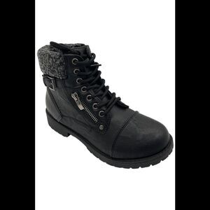 Wanted Women's Barrie Sherling Collar Ankle Boots Black - Medium